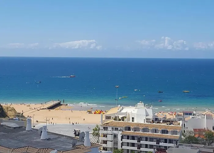Albufeira, Sea And Old Town View